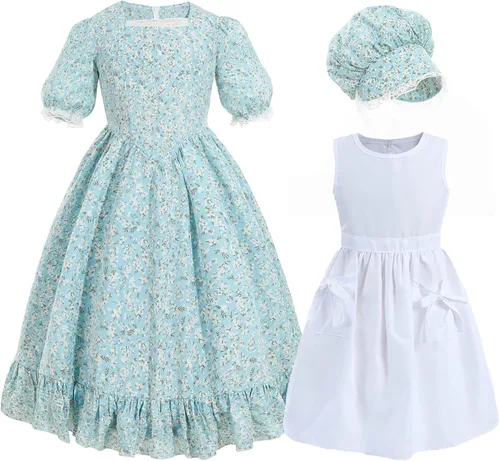 Vista 47 de Nuoqi - Vestidos de pionera para niñas, disfraz colonial