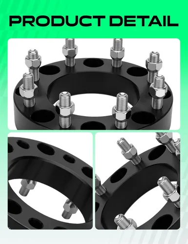 Vista 8 de YHTAUTO 8x180mm Separadores de Rueda 1.5 Pulgadas Compatible con Modelos Chevrolet, GMC, 2011-2022 Silverado Sierra 2500 3500 HD, Separadores