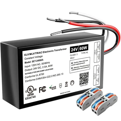 Vista 11 de 2 unids 60 W regulable LED controlador 12 V, Triac/ELV/MLV AC a DC se adapta a Lutron For Leviton Dimmer,Dimmable led Power Supply 60W 12V Class2