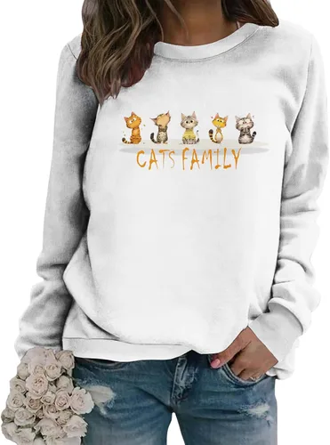 Vista 19 de Sudadera clásica de cuello redondo con patrón de flores boho para primavera y otoño, suave, cómoda, de inspiración retro, pieza de capas para mujer