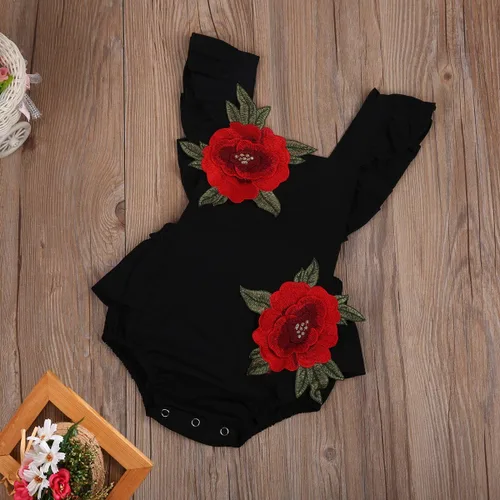 Vista 6 de Enterizo para bebés y niñas recién nacidas, ropa floral para niños, traje de verano