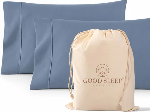 Vista 33 de Juego de 2 fundas de almohada estándar de 1000 hilos, 100% algodón egipcio, fundas de almohada 01. blanco