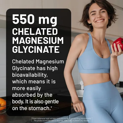 Vista 8 de NatureWise Suplemento de mio-inositol y D-quiro inositol para mujeres, proporción ideal de 40:1 [suministro de 30 días] + glicinato de magnesio 550