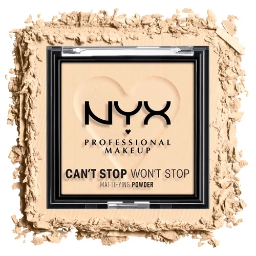 Vista 10 de NYX Professional Makeup Can't Stop Won't Stop - Polvo compacto matificante (claro)