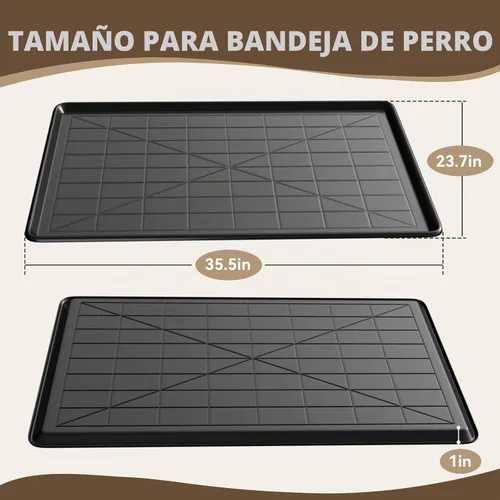 Vista 2 de Holiwei Bandeja de plástico de 35.4 pulgadas para jaula de perro de 35.4 pulgadas, 2