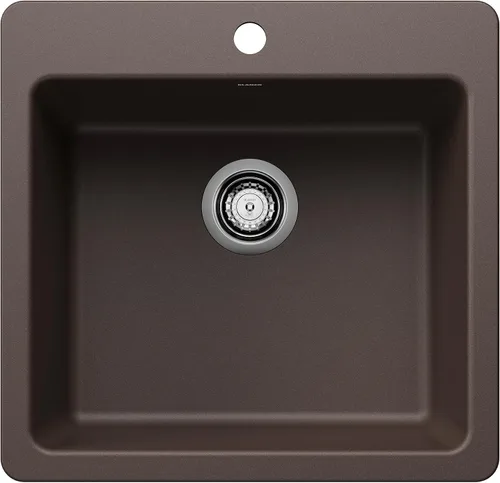 Vista 9 de BLANCO 443227 Liven SILGRANIT - Fregadero de cocina de 21 pulgadas con un solo tazón, color antracita