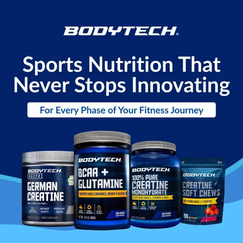 Vista 8 de BodyTech BCAA + Glutamina en polvo, sin sabor, 14.4 onzas, 59 porciones