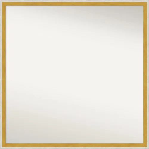 Vista 311 de Amanti Art Espejo de baño blanco para sobre el fregadero, 22 x 45 pulgadas, espejo de tocador rectangular blanco Lucie, marco de madera moderno