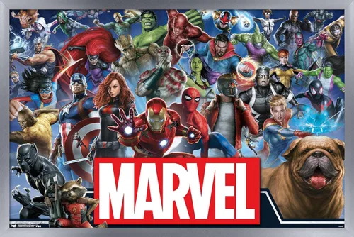 Vista 11 de Trends International Marvel Comics - Póster de pared de héroes del universo Marvel, 14.725 x 22.375 pulgadas, versión enmarcada de madera de granero