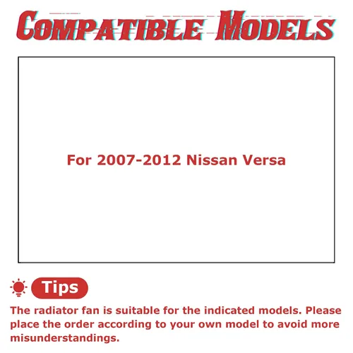 Vista 3 de PartsFlow Conjunto de ventilador de refrigeración del radiador para Nissan Versa 620-456 2007 2008 2009 2010 2011 2012