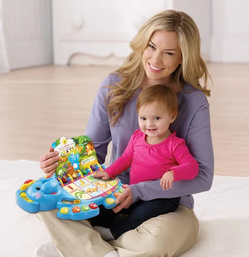Vista 2 de Libro VTech Touch para aprender y tocar en forma de elefante, Azul
