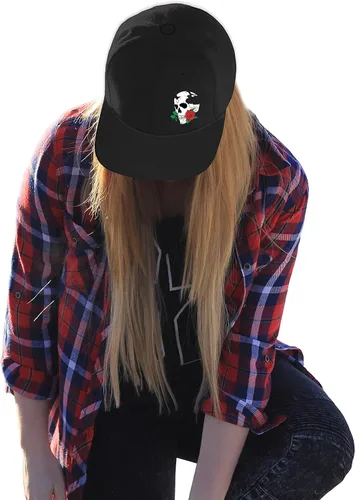 Vista 4 de Sombreros planos para hombres y mujeres, gorras de béisbol negras para hombre, gorras de Snapback, sombrero de ala plana, sombrero de mochila