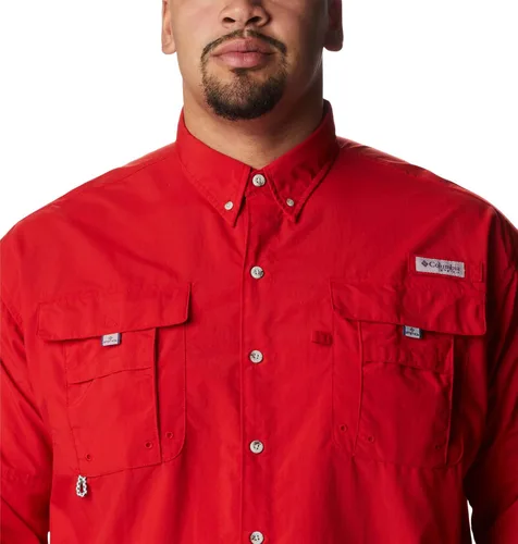 Vista 8 de Columbia Bahama II - Camisa de manga larga para hombre, Red Spark, talla L
