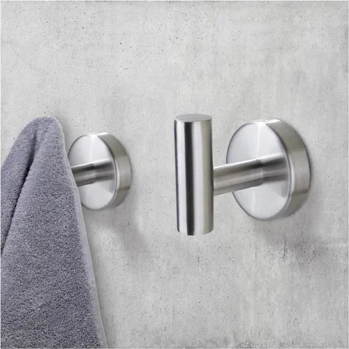Vista 11 de Bntuk Ganchos adhesivos resistentes para pared, de acero inoxidable, impermeables, para colgar en la pared, ganchos para colgar toallas de baño