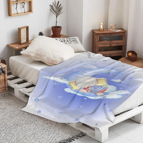 Vista 7 de Bonita manta de franela de elefante, ultra suave y acogedora, manta de forro polar ligera y mullida, manta de felpa cálida para sofá, cama, 30 x 40