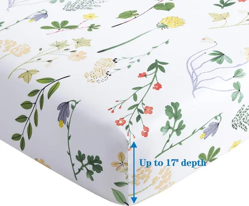 Vista 5 de Marina Decoration Ropa de cama ultra suave y sedosa con bolsillo profundo con estampado rico de rayón derivado de bambú para todas las estaciones