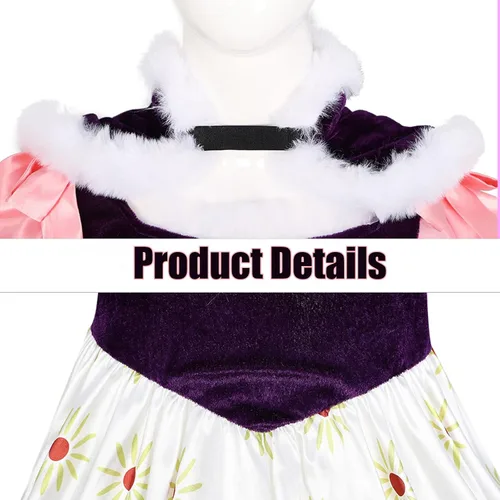 Vista 6 de Madured Kids - Vestido de cosplay encantado para niñas, vestido de princesa para Halloween 2024