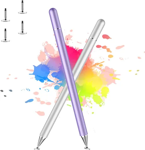 Vista 10 de Bolígrafos Stylus para iPad, Luntak 3 en 1 Bolígrafo de Punta, Punta de Fibra y Disco Transparente Stylus Capacitivo Lápiz iPad para Apple