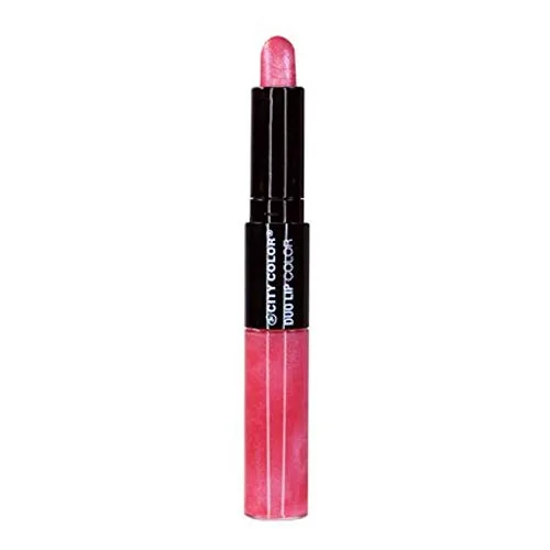Vista 4 de Color City, Duo Lip Color 2 en 1, lápiz labial y brillo labial (melón)