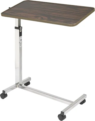 Vista 3 de Drive Medical Mesa inclinable sobre cama con ruedas, nogal