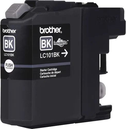 Vista 3 de Brother - Cartucho original de tinta negra de rendimiento estándar, LC101BK, tinta negra de repuesto, rendimiento de hasta 300 páginas, LC101