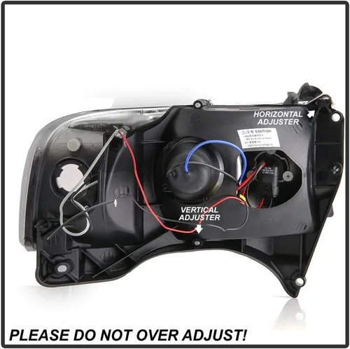 Vista 5 de ACANII - Para 1994-2001 Dodge Ram 1500 2500 3500, faros LED con anillo de halo, carcasa negra, proyector, conjunto de faros