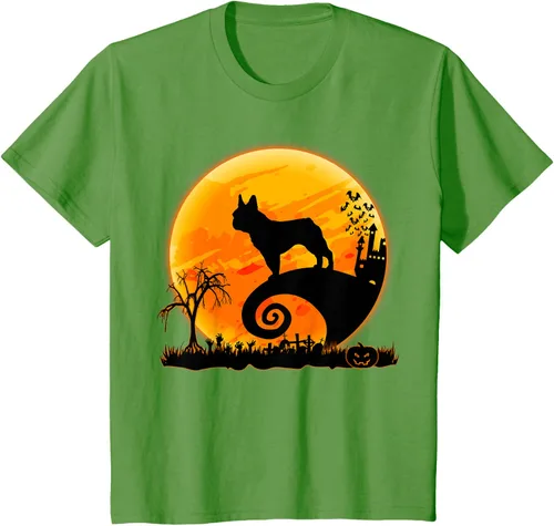 Vista 94 de Camiseta divertida de disfraz de Halloween para perro y luna de Bulldog francés, Negro, S