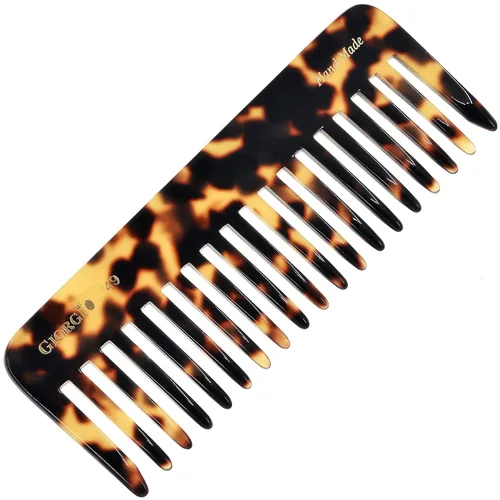 Vista 11 de Giorgio G49 Graphite, peine grande para desenredar el cabello, dientes anchos para cabello grueso, rizado y ondulado. Peine desenredante