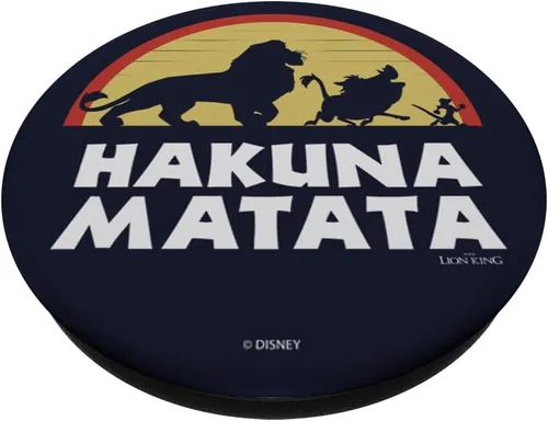 Vista 2 de Disney Lion King Simba Timon Pumbaa Hakuna Matata Sunset PopSockets estándar PopGrip