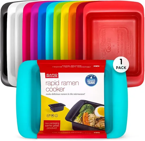 Vista 9 de Rapid Ramen Cooker Utensilios de cocina para microondas para ramen instantáneo Sin BPA y apto para lavavajillas Perfecto para dormitorio Negro