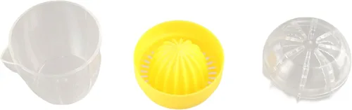 Vista 7 de Exprimidor manual, exprimidor de mano de cítricos, limón, naranja, portátil, de plástico, 4.2 fl oz, mini exprimidor de limón, contenedor de jugo