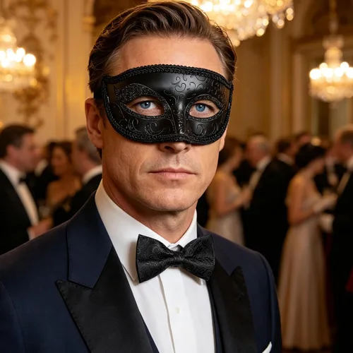 Vista 5 de máscara de mascarada para hombres, máscara de mascarada para hombres