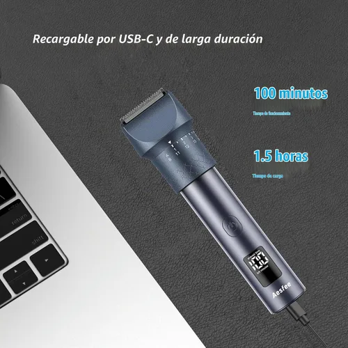 Vista 7 de Recortadora de barba para hombres, kit de afeitado 3 en 1 con afeitadora