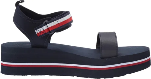 Vista 6 de Tommy Hilfiger Sandalia Avrett de cuña para mujer, Negro