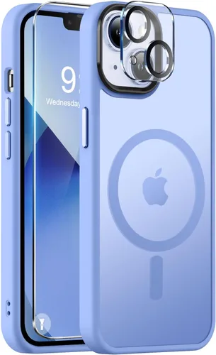 Vista 37 de BossKiss Funda compatible con iPhone 15 Pro, compatible con MagSafe, pantalla y protector de cámara, magnética, translúcida, mate, para mujeres