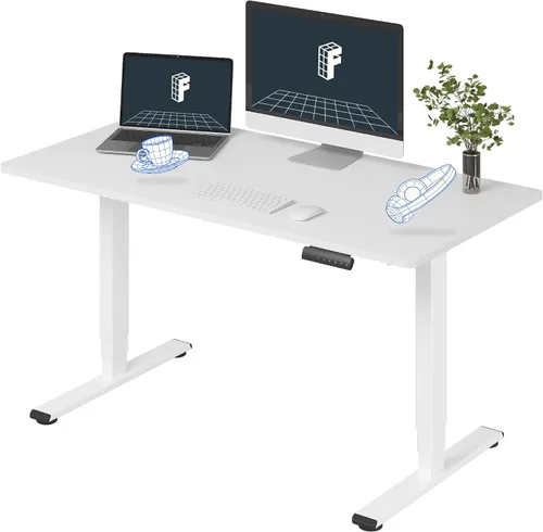 Vista 36 de FLEXISPOT E6 - Escritorio de pie eléctrico de 3 etapas con motor dual, 48 x 24, para usar sentado o de pie, soporta 220 lbs, altura ajustable