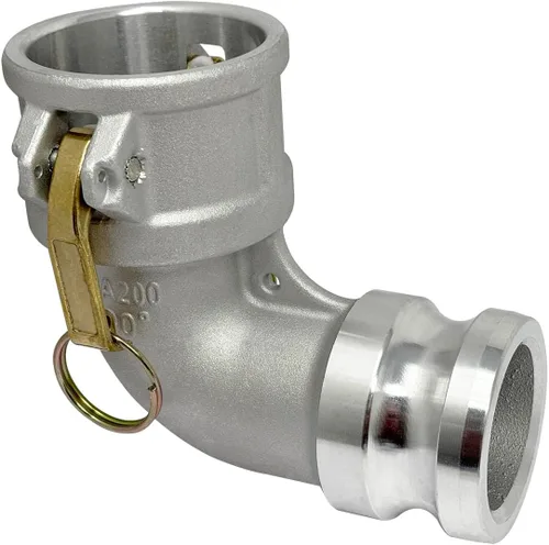 Vista 4 de Gloxco Tipo de aluminio DA leva y ranura de manguera de montaje, codo de 90 grados, 2 "Camlock hembra x 2" Camlock macho (CAM-20-DA90-AL)