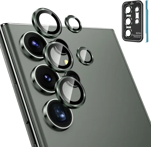 Vista 32 de Tensea Protector de lente de cámara Samsung Galaxy S22 Ultra, protector de pantalla de vidrio templado 9H, anillo individual de metal para S22 Ultra