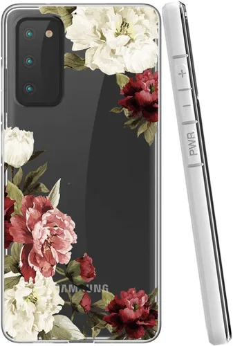 Vista 2 de Funda para Galaxy S20 FE 5G, para Samsung S20FE funda floral transparente, TPU a prueba de golpes, funda protectora transparente para teléfono