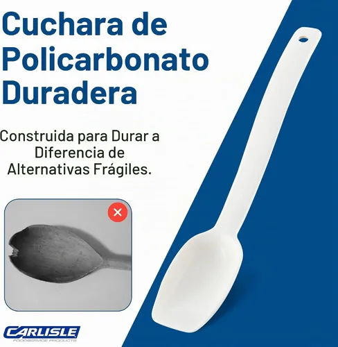 Vista 6 de Carlisle Cucharas para servir ensalada/bufé, macizas y perforadas, .25 onzas - .8 onzas., Blanco, 1