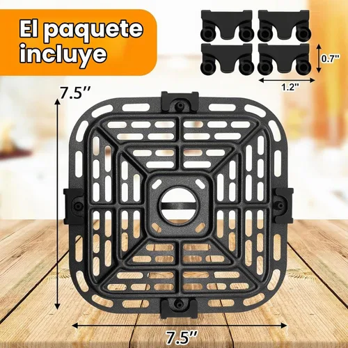 Vista 3 de GWY Piezas de repuesto para freidora de aire para Instant Pot Vortex Plus 6 en 1, horno freidora de aire de 4 cuartos de galón, placa de parrilla
