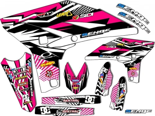 Vista 4 de 2007-2014 WR 250 F Mayhem Black Senge Kit de base gráfica compatible con Yamaha