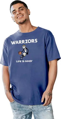 Vista 4 de Blue 84 NBA - Camiseta unisex para adultos, con licencia oficial de la NBA, Life is Good, color del equipo de baloncesto Jake