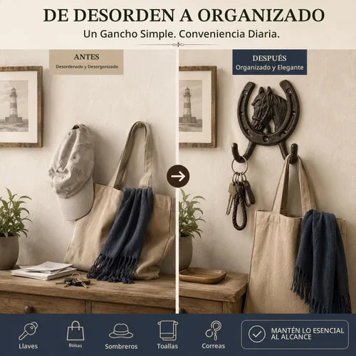 Vista 7 de Comfy Hour - Ganchos de caballo de 5 pulgadas para pared, soporte