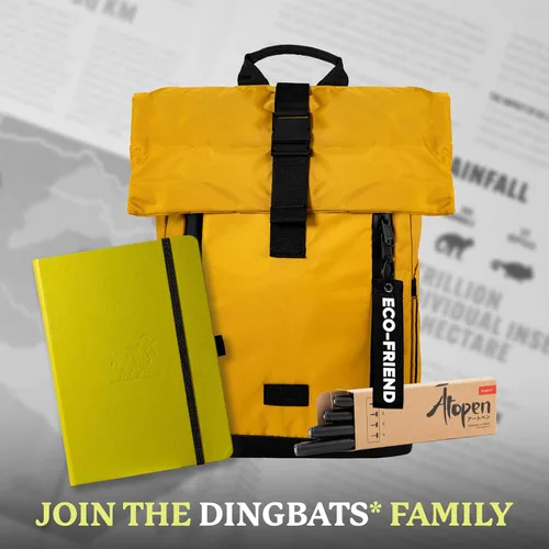 Vista 7 de Dingbats* Cuaderno de escritura con puntos de la Tierra A5 - Tapa dura de cuero vegano - Ideal para el trabajo, viajes - Incluye bolsillo, cierre