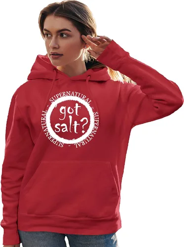 Vista 18 de Go All Out Got Salt? Supernatural - Sudadera con capucha para hombre y mujer Negro