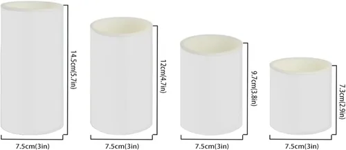 Vista 2 de Cozeyat Velas LED de decoración de Navidad, 4 unidades, diseño de Papá Noel, velas de té votivas sin llama, velas votivas que funcionan