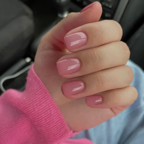 Vista 26 de Uñas postizas a presión color rosa bebé con forma de almendra, 48 piezas, uñas postizas gruesas neutras para mujeres, uñas de almendra medianas a