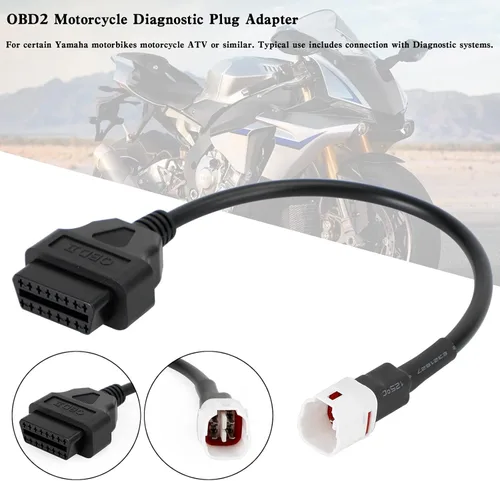 Vista 3 de Mad Hornets Conector adaptador de cable de 4 pines a OBD2 apto para Yamaha R1 R6 MT09