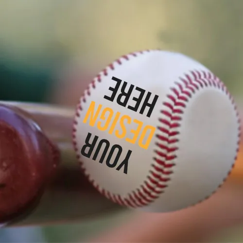 Vista 4 de Béisbol personalizado con impresión de béisbol personalizada de 2 lados, añade tu foto o logotipo o texto, regalo de vacaciones de béisbol